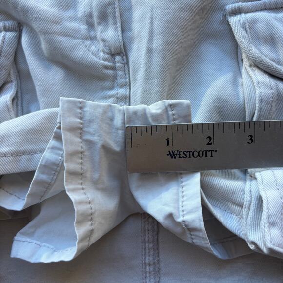 Garage Cargo Mini Skirt Skort Women's TP/XS Beige Utility Denim Jean Skort - Picture 9 of 10